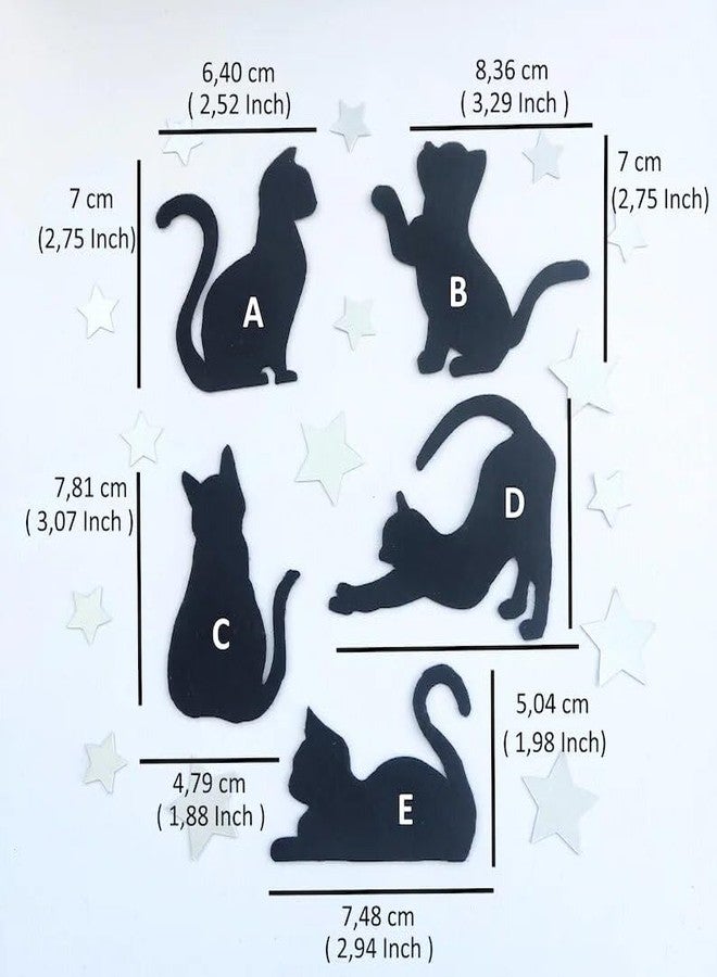 Haoser Felt DIY Craft Kit - Cats Sewing Craft Projects - 20pc Black Felt Cats - Kid - Image 2